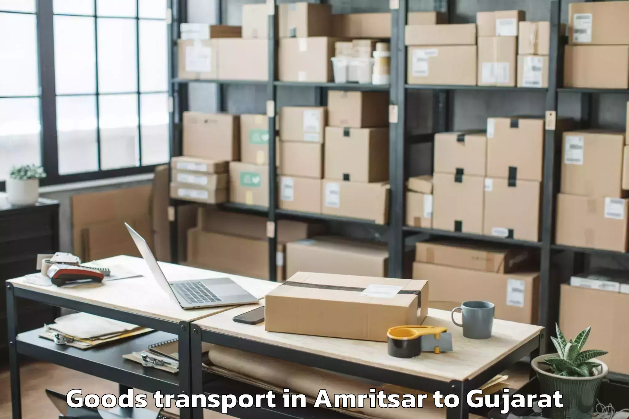 Book Amritsar to Navrangpura Goods Transport Online